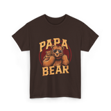 Papa Bear Bear Dad T-Shirt - Dark Chocolate