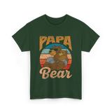 Papa Bear Bear Dad T-Shirt - Forest Green