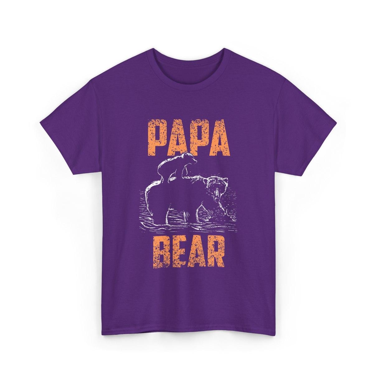 Papa Bear Bear Dad T-Shirt - Purple