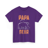 Papa Bear Bear Dad T-Shirt - Purple