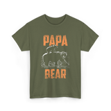 Papa Bear Bear Dad T-Shirt - Military Green