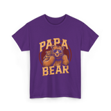 Papa Bear Bear Dad T-Shirt - Purple