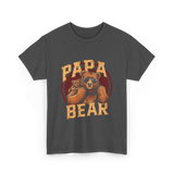 Papa Bear Bear Dad T-Shirt - Dark Heather