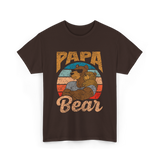 Papa Bear Bear Dad T-Shirt - Dark Chocolate