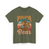 Papa Bear Bear Dad T-Shirt - Military Green