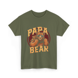 Papa Bear Bear Dad T-Shirt - Military Green