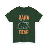 Papa Bear Bear Dad T-Shirt - Forest Green