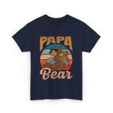 Papa Bear Bear Dad T-Shirt - Navy