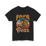 Papa Bear Bear Dad T-Shirt - Black