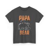 Papa Bear Bear Dad T-Shirt - Dark Heather