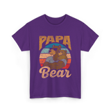 Papa Bear Bear Dad T-Shirt - Purple