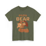 Papa Bear Bears Dad T-Shirt - Military Green