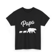 Papa Bear Family T-Shirt - Black