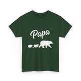 Papa Bear Family T-Shirt - Forest Green