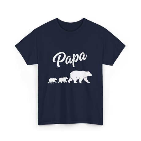 Papa Bear Family T-Shirt - Navy