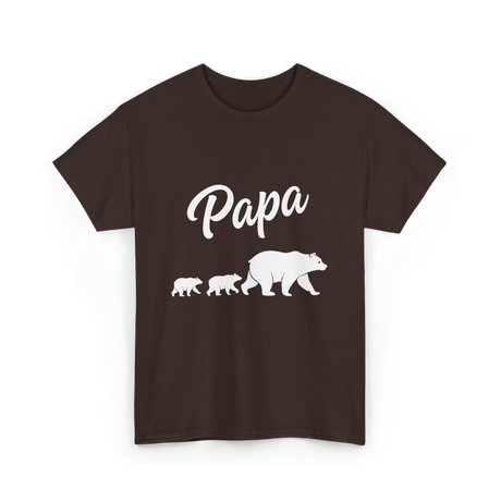 Papa Bear Family T-Shirt - Dark Chocolate