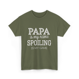 Papa Is My Name Spoiling T-Shirt - Military Green