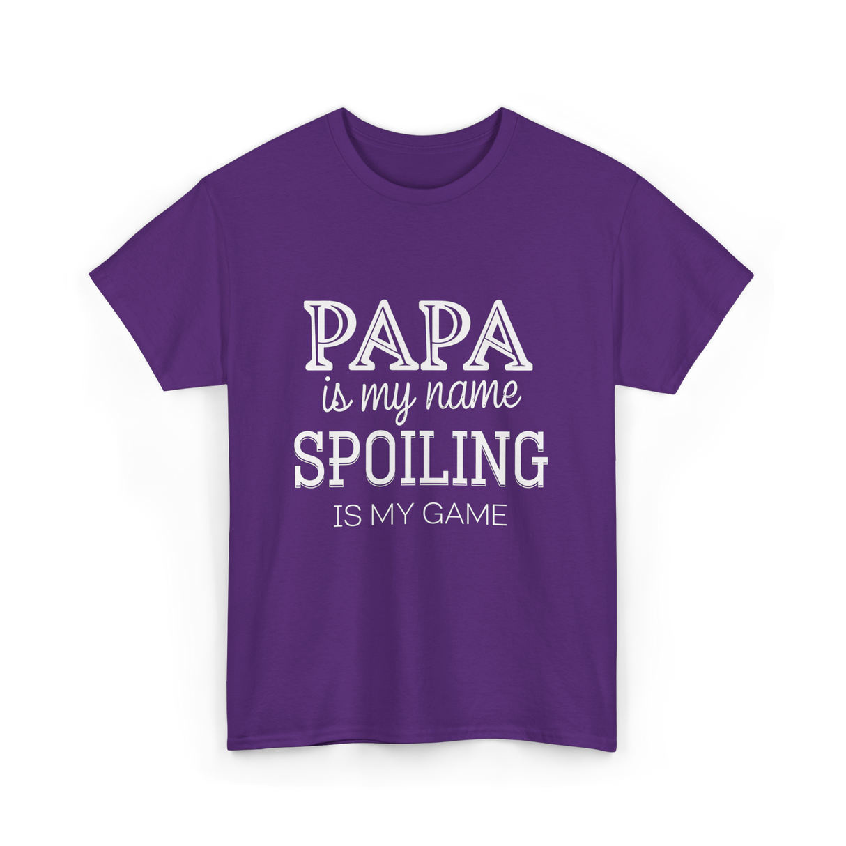 Papa Is My Name Spoiling T-Shirt - Purple