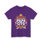 Papacito Cinco De Mayo Mexican Dad T-Shirt - Purple