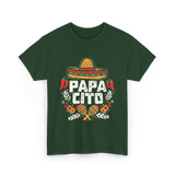 Papacito Cinco De Mayo Mexican Dad T-Shirt - Forest Green