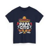 Papacito Cinco De Mayo Mexican Dad T-Shirt - Navy