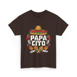 Papacito Cinco De Mayo Mexican Dad T-Shirt - Dark Chocolate