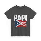 Papi Puerto Rico Flag Patriotic T-Shirt - Dark Heather