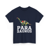 Para Saurus Dinosaur Floral T-Shirt - Navy