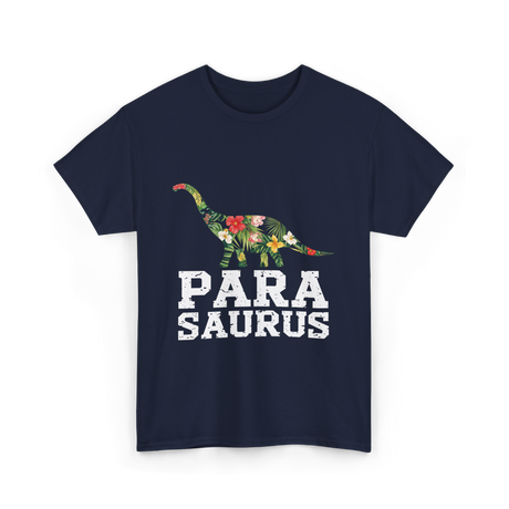 Para Saurus Dinosaur Floral T-Shirt - Navy