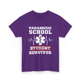 Paramedic School Survivor EMS Student T-Shirt - Purple