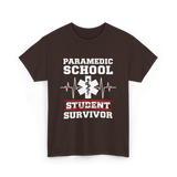 Paramedic School Survivor EMS Student T-Shirt - Dark Chocolate