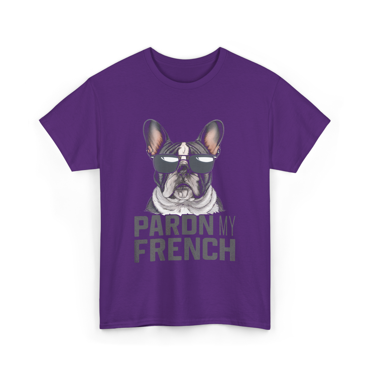 Pardon My French Bulldog Frenchie T-Shirt - Purple