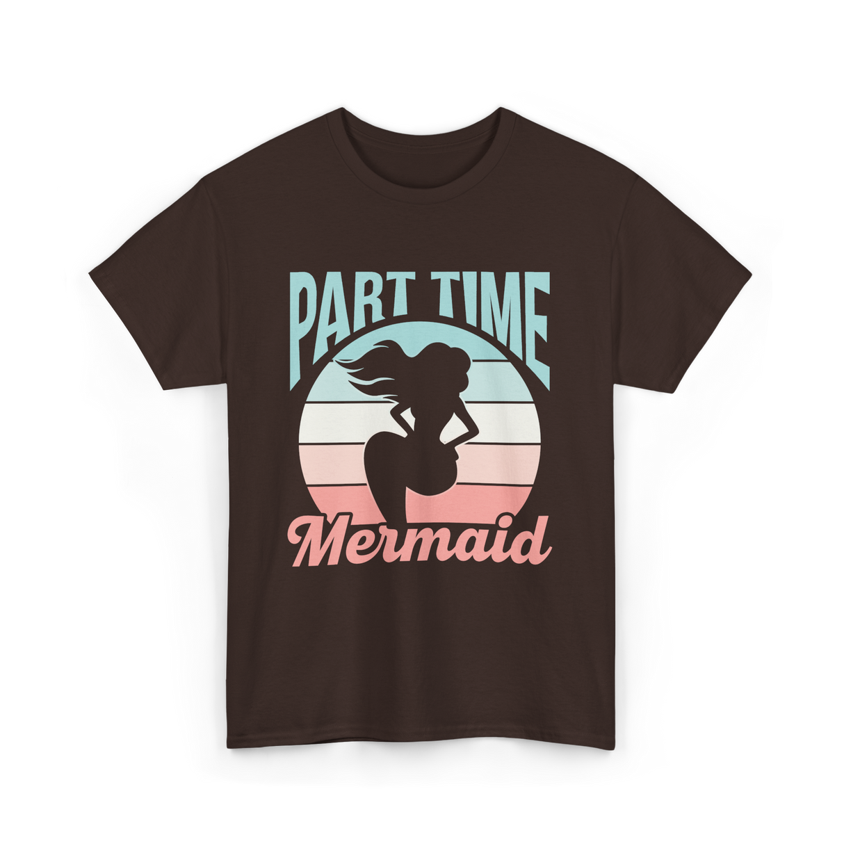 Part Time Mermaid Kids Mermaid T-Shirt - Dark Chocolate