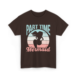 Part Time Mermaid Kids Mermaid T-Shirt - Dark Chocolate