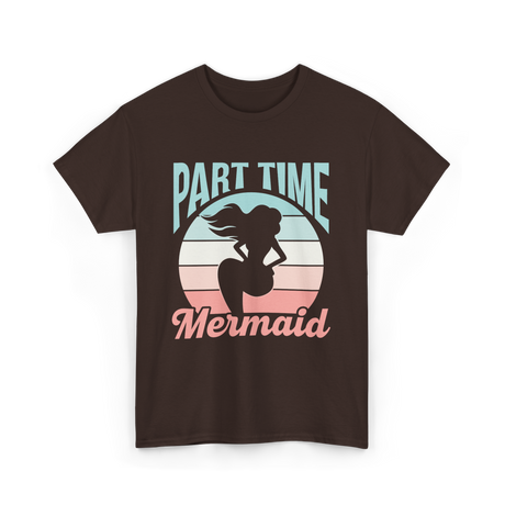 Part Time Mermaid Kids Mermaid T-Shirt - Dark Chocolate