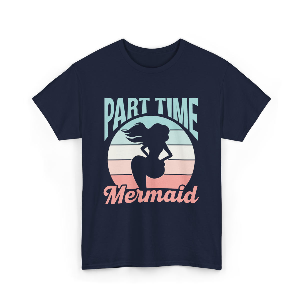 Part Time Mermaid Kids Mermaid T-Shirt - Navy