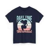 Part Time Mermaid Kids Mermaid T-Shirt - Navy