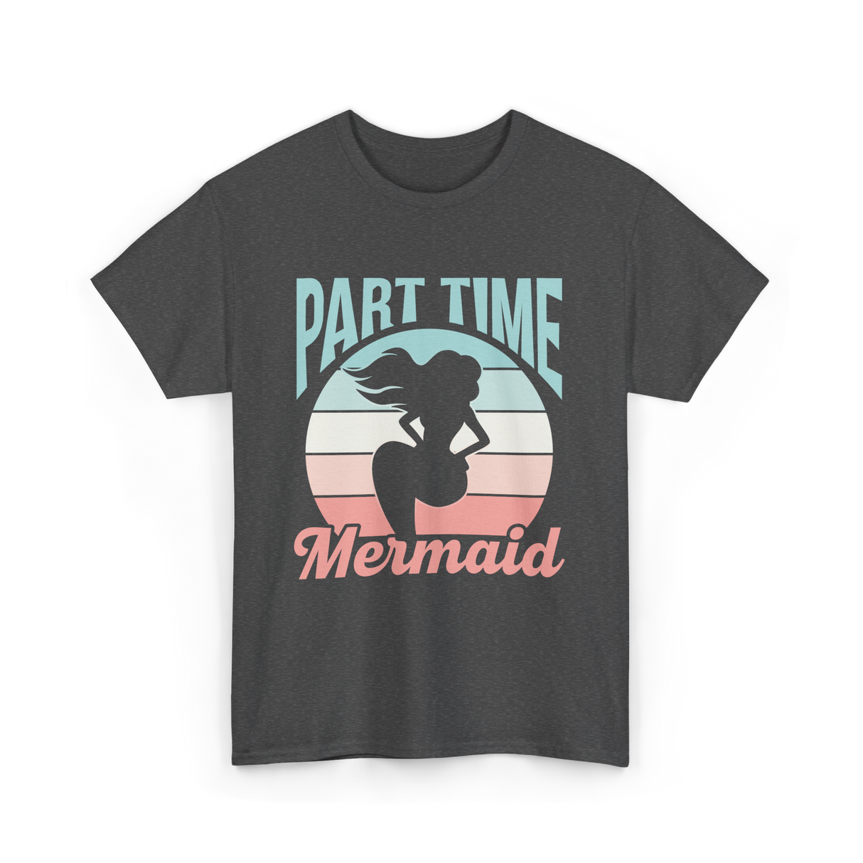 Part Time Mermaid Kids Mermaid T-Shirt - Dark Heather