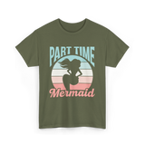 Part Time Mermaid Kids Mermaid T-Shirt - Military Green