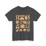 Pasta Noodles Different Shapes Pasta T-Shirt - Dark Heather