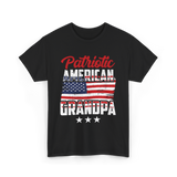 Patriotic American Grandpa Granddad T-Shirt - Black