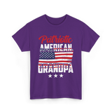 Patriotic American Grandpa Granddad T-Shirt - Purple