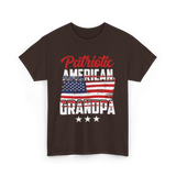 Patriotic American Grandpa Granddad T-Shirt - Dark Chocolate