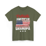 Patriotic American Grandpa Granddad T-Shirt - Military Green