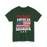 Patriotic American Grandpa Granddad T-Shirt - Forest Green