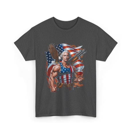 Patriotic Hero USA Independence T-Shirt - Dark Heather