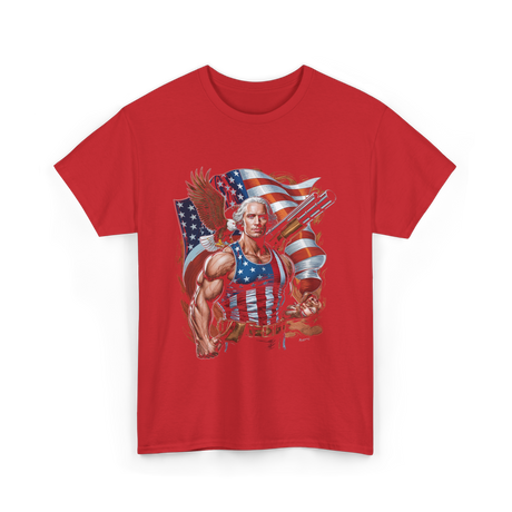 Patriotic Hero USA Independence T-Shirt - Red