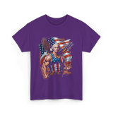 Patriotic Hero USA Independence T-Shirt - Purple