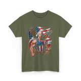 Patriotic Hero USA Independence T-Shirt - Military Green