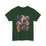 Patriotic Hero USA Independence T-Shirt - Forest Green